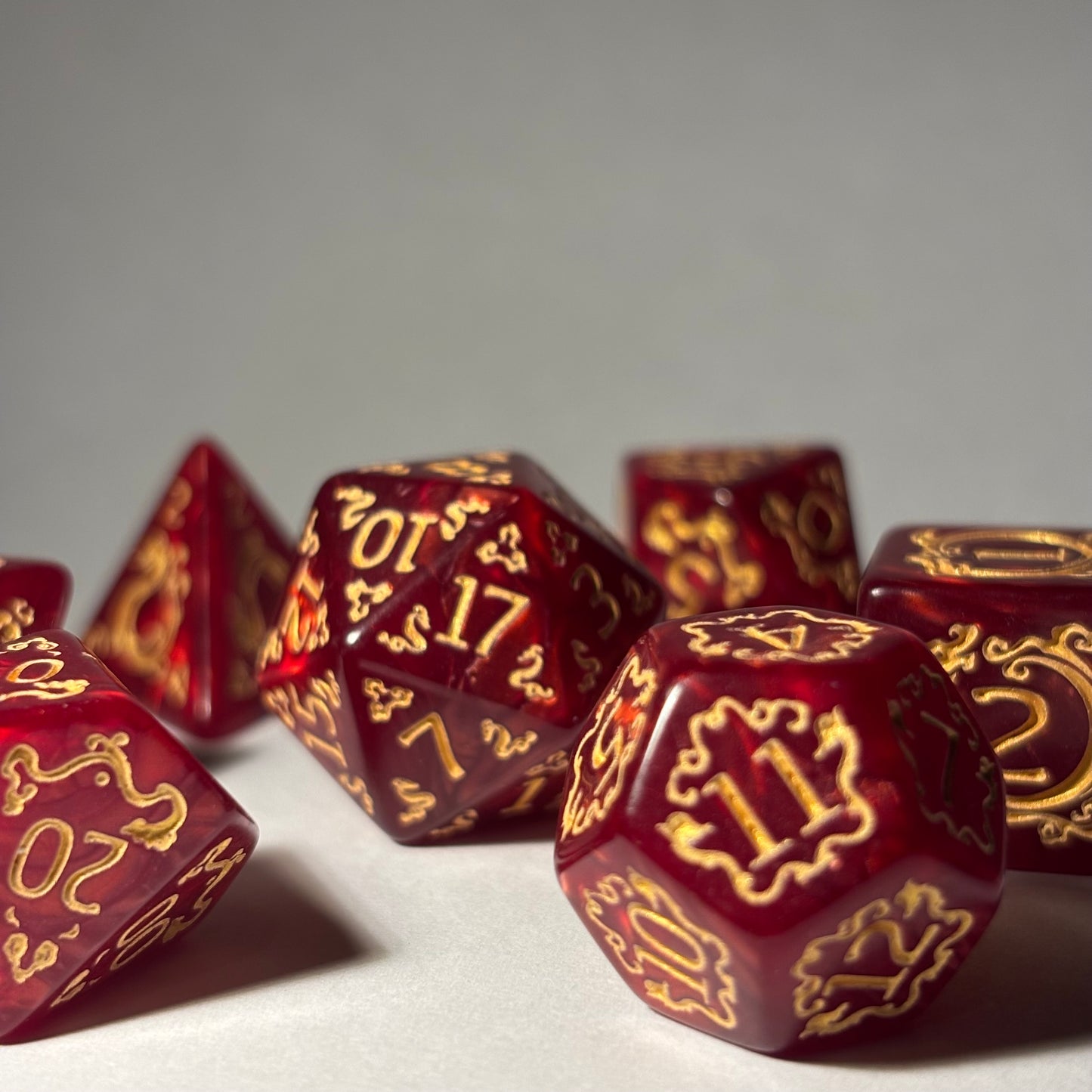 Dragon Patterned Dice Set