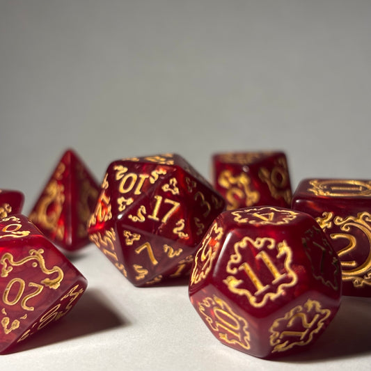 Dragon Patterned Dice Set