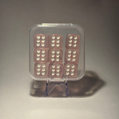 Colourful translucent D6 set