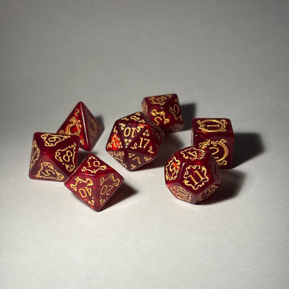 Dragon Patterned Dice Set