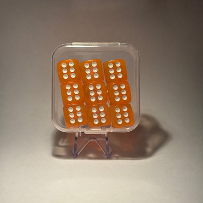 Colourful translucent D6 set