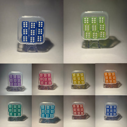 Colourful translucent D6 set