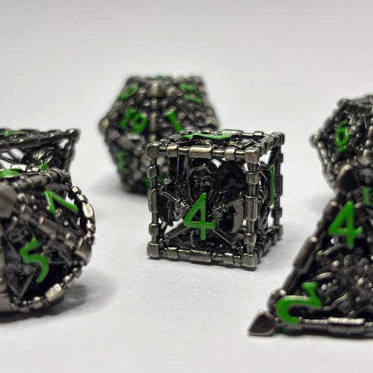 Metal Hollow Reaper Dice Set