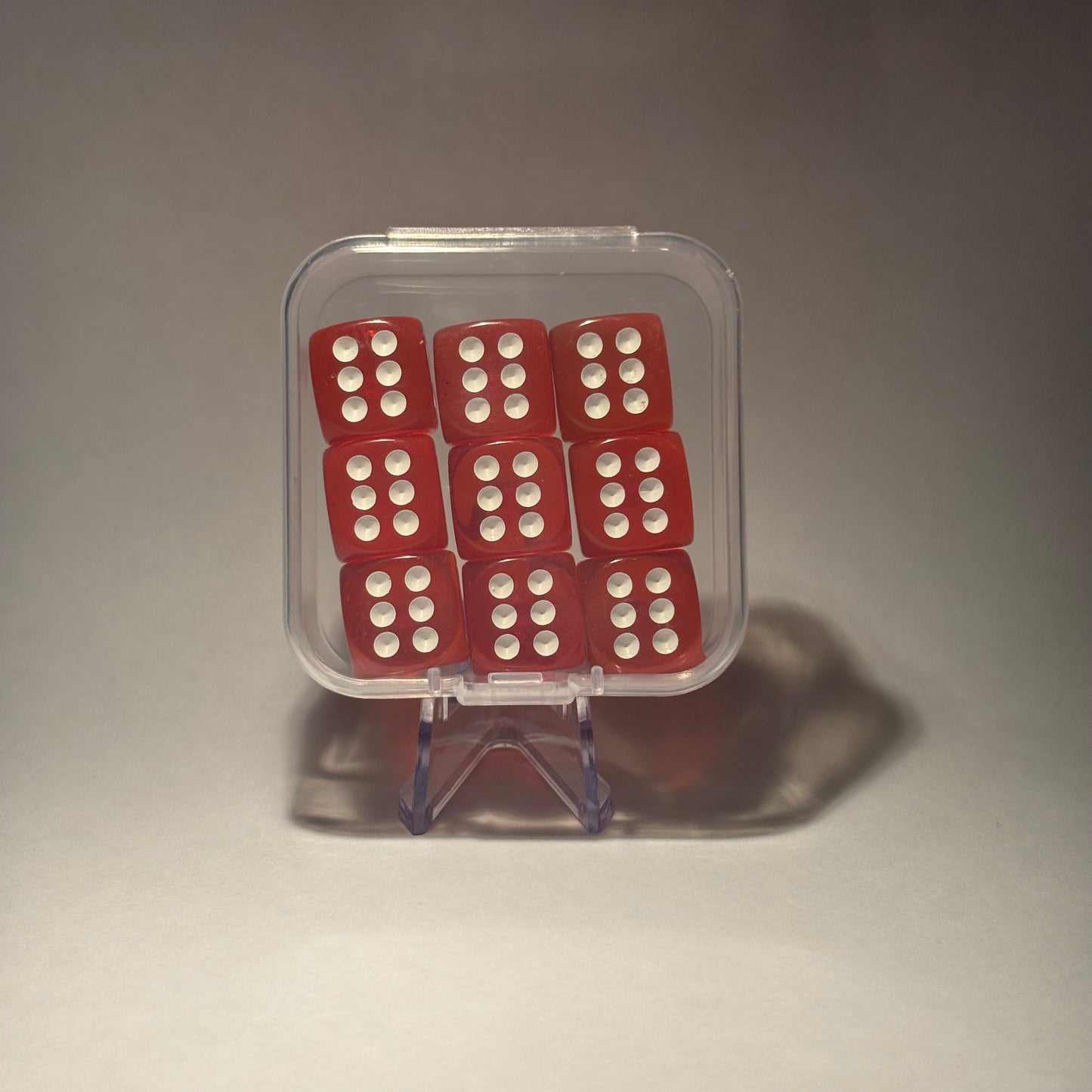 Colourful translucent D6 set