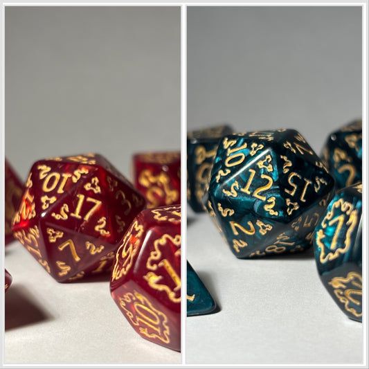 Dragon Patterned Dice Set
