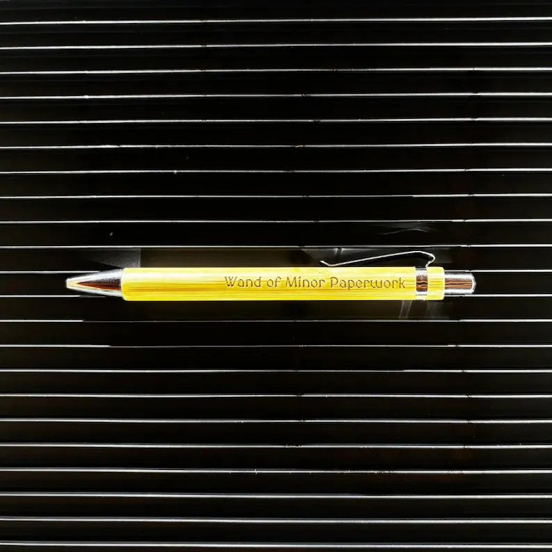 Engraved Bamboo Pen (Black Ink)