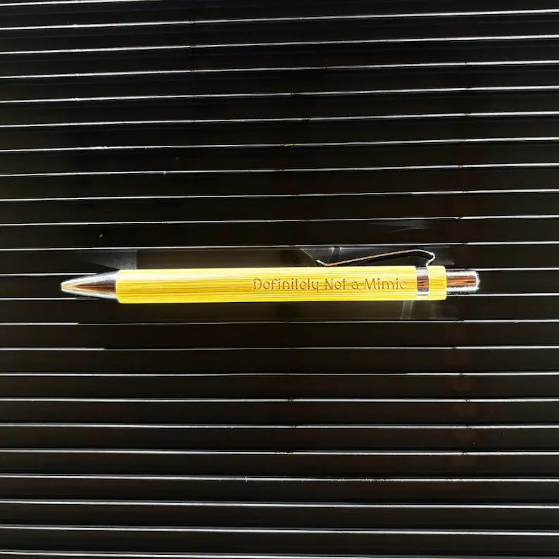 Engraved Bamboo Pen (Black Ink)