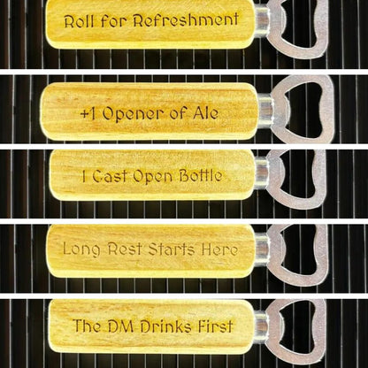 Engraved Wooden Bottle Opener