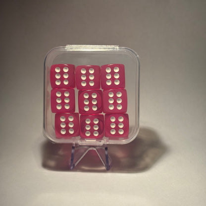 Colourful translucent D6 set