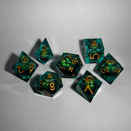 Green Eyed Monster Dice