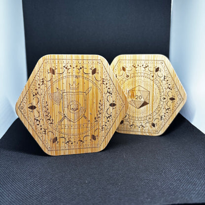 Hexagon Wooden Dice Box