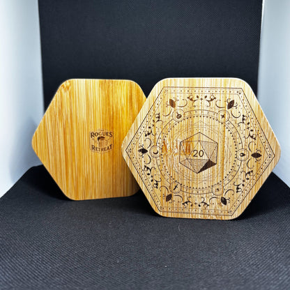 Hexagon Wooden Dice Box