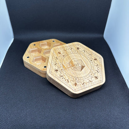 Hexagon Wooden Dice Box