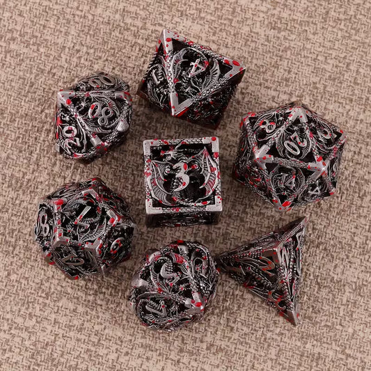 Hollow Metal Blood Stained Dice