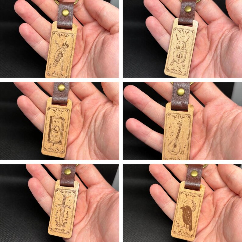 Laser Engraved Wooden Keyring