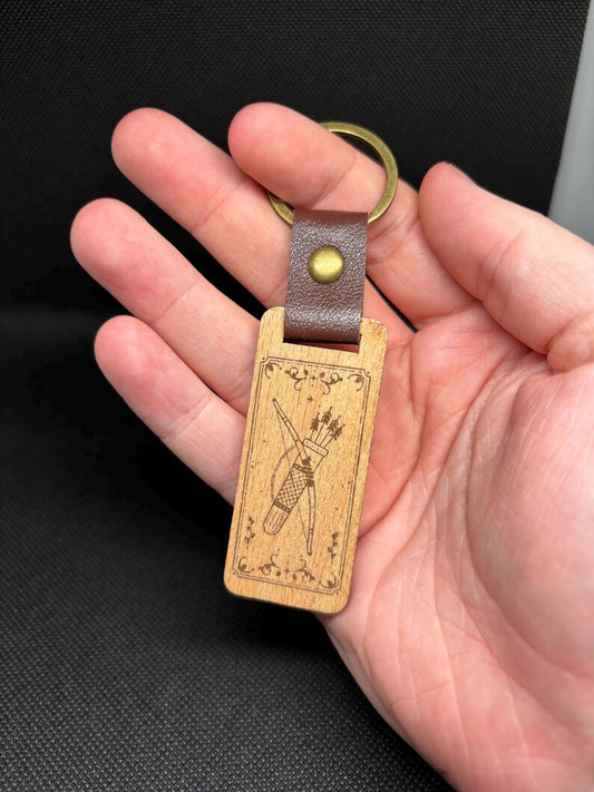 Laser Engraved Wooden Keyring