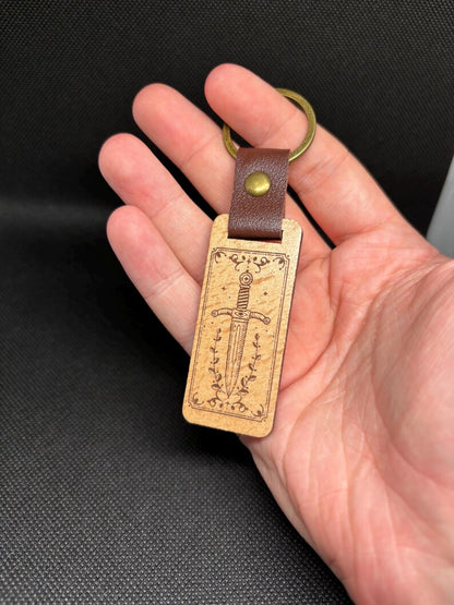 Laser Engraved Wooden Keyring