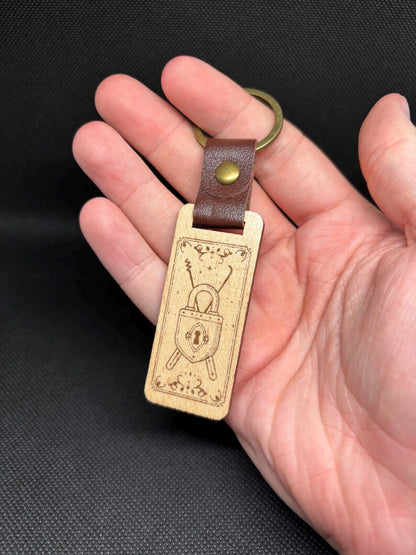 Laser Engraved Wooden Keyring