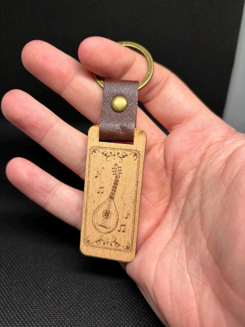 Laser Engraved Wooden Keyring
