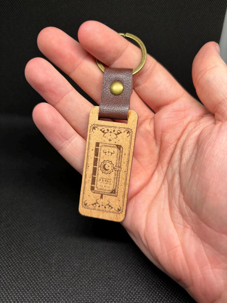 Laser Engraved Wooden Keyring