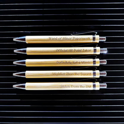 Engraved Bamboo Pen (Black Ink)